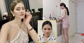เด็กสาวถูกพ่อเลี้ยงของเธอถูกบดขยี้เพื่อเลียหีสีชมพูของเธอ