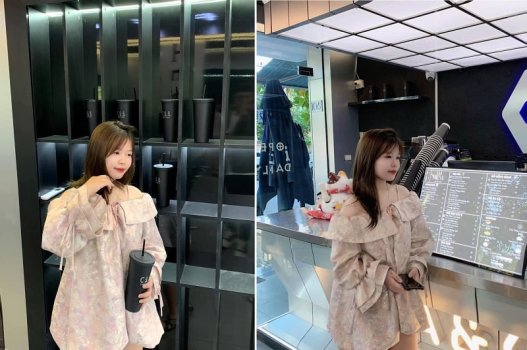 Thien y โชว์ร่างร้อนและผีเสื้อสีชมพูที่มีสีสันของเขา